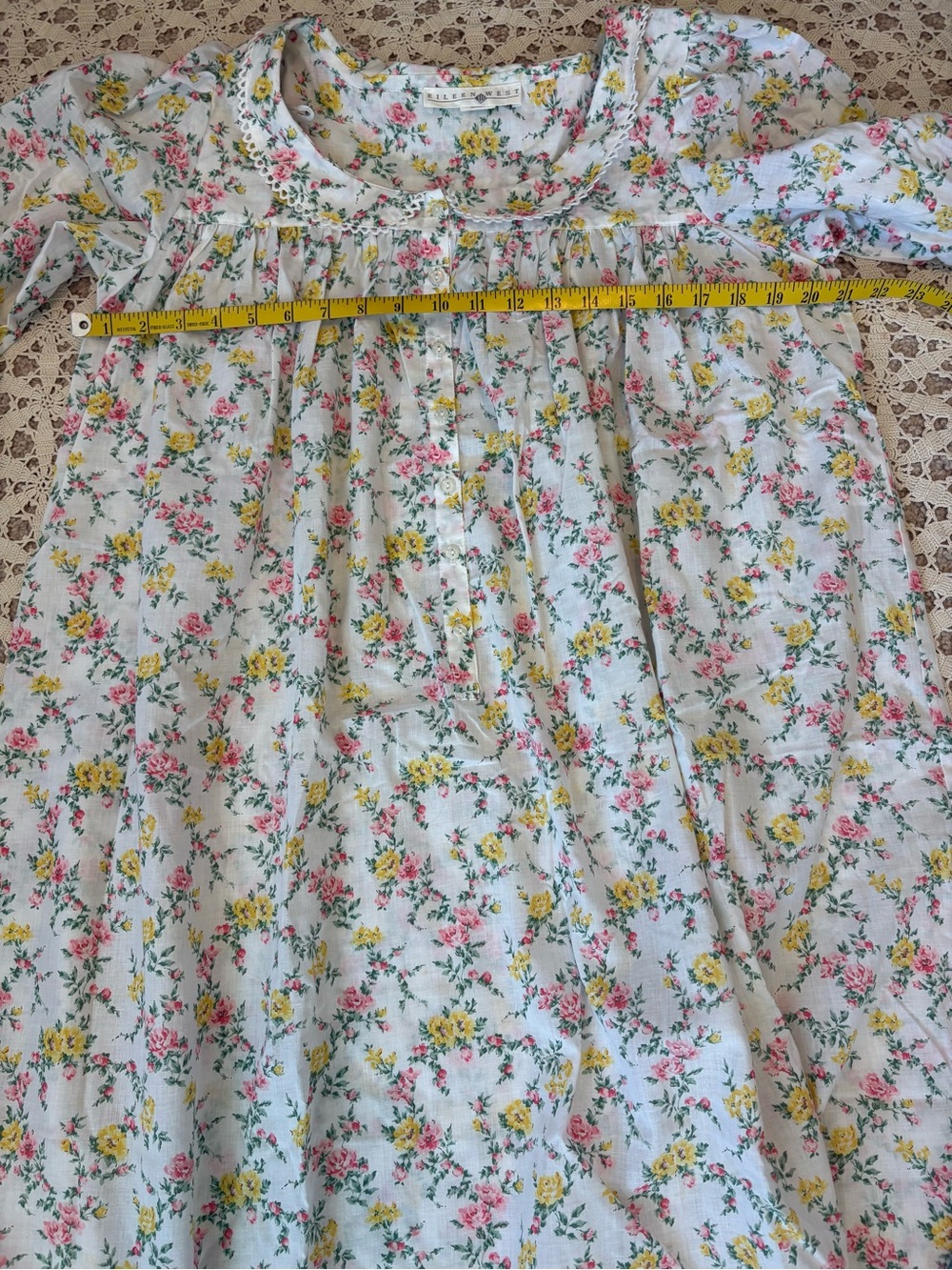 Eileen West Floral Long Sleeve Ballet Nightgown 100% Cotton Size Small NWT - Picture 11 of 13